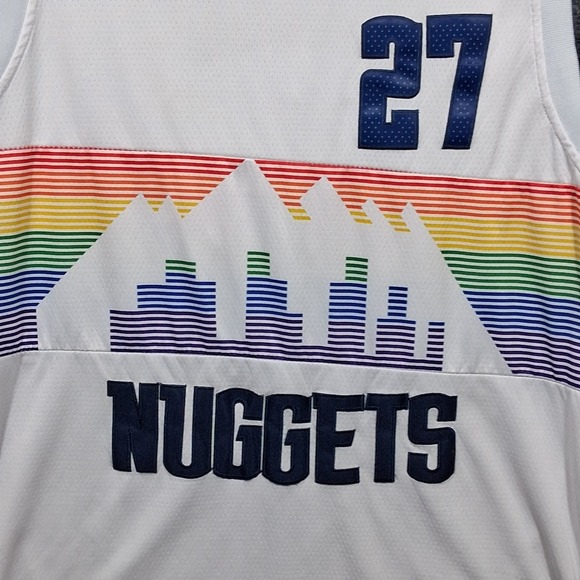 Nike Jamal Murray #27 Basketball Jersey  White Fan Jersey Size 44 S Swingman - Picture 6 of 11